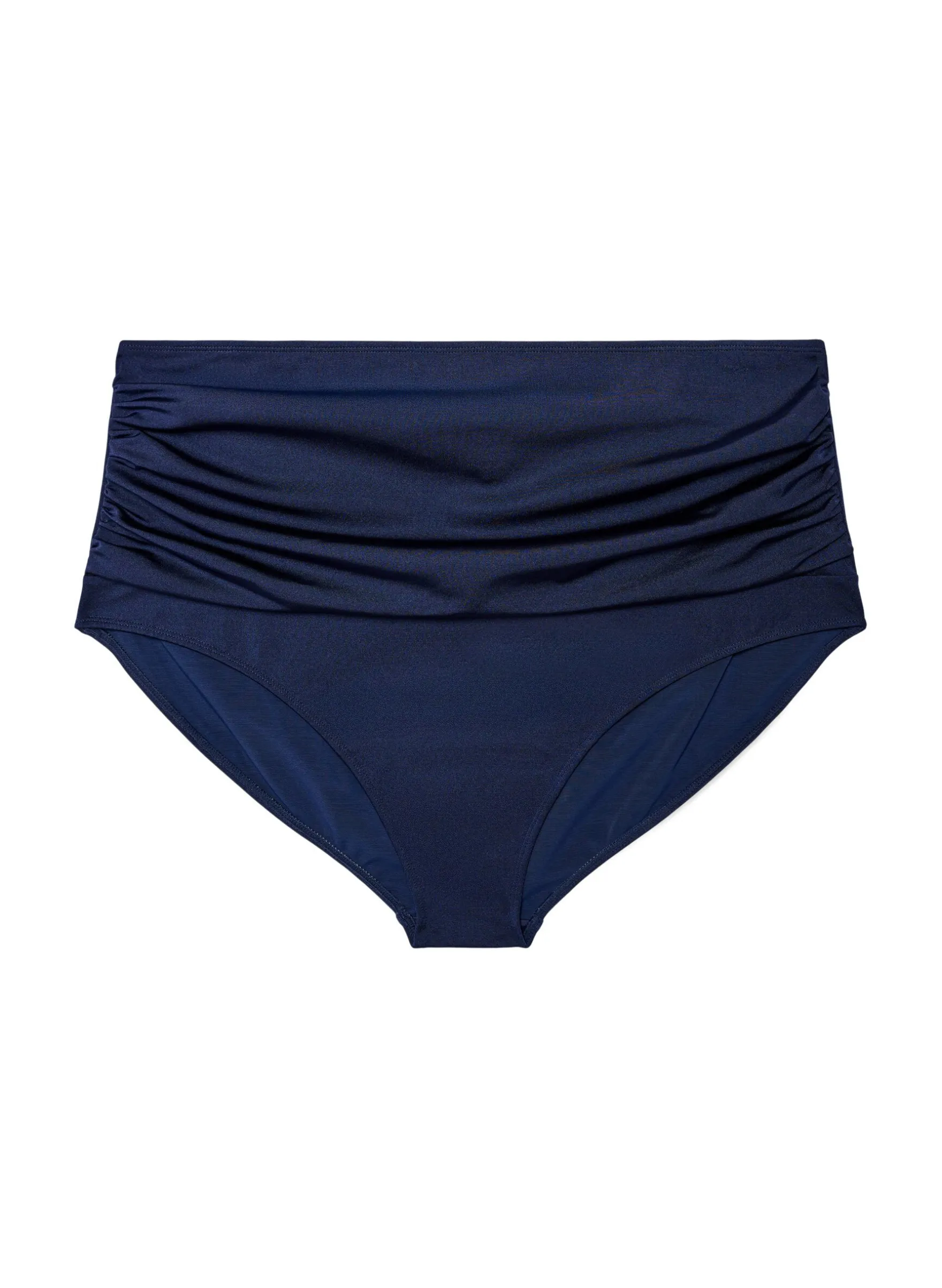 Bikini-Slip mit Drapierung und hoher Taille