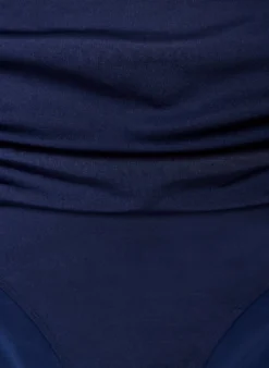 Bikini-Slip mit Drapierung und hoher Taille