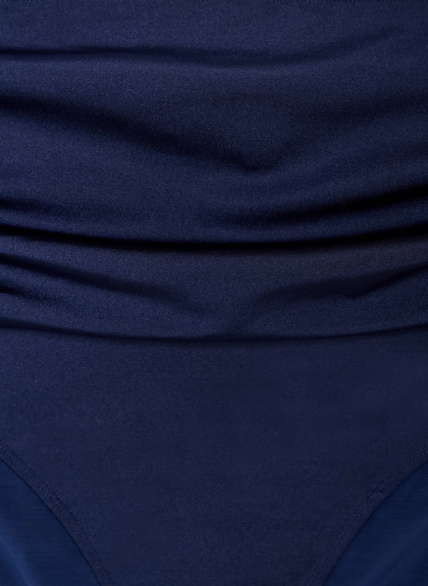 Bikini-Slip mit Drapierung und hoher Taille
