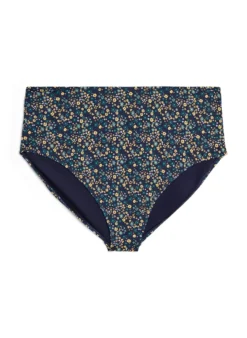 Bikini-Slip mit Print und hoher Taille
