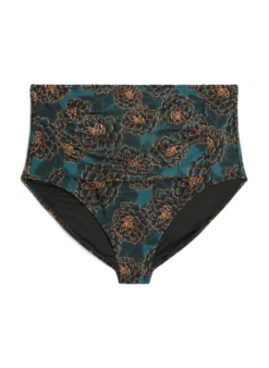 Bikini-Slip mit Print und hoher Taille