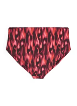 Bikini-Slip mit Print und hoher Taille