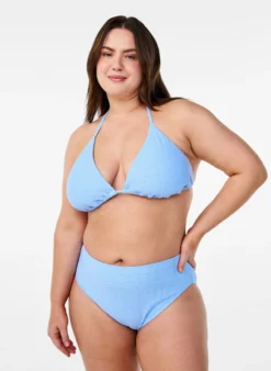 Bikinislip mit Taillenschnitt und Strukturmuster