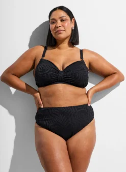 Bikini Top aus strukturiertem Mesh mit herausnehmbaren Einlagen