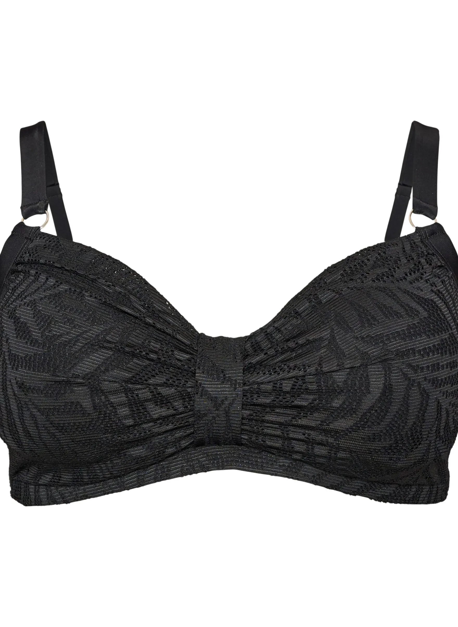 Bikini Top aus strukturiertem Mesh mit herausnehmbaren Einlagen