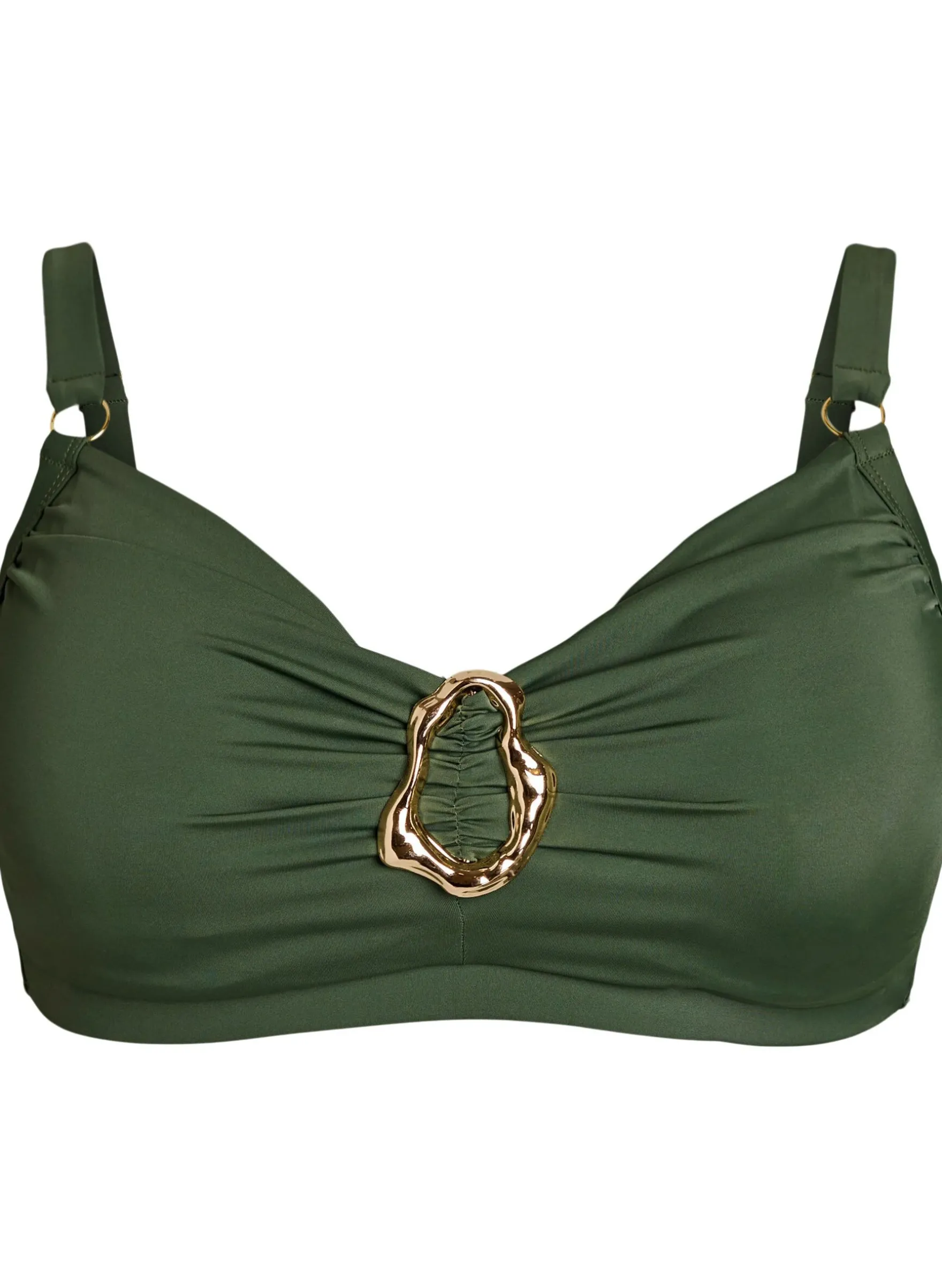 Bikini Top mit Bügel und goldfarbenem Detail