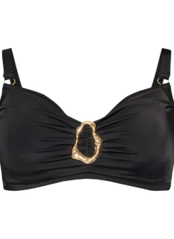 Bikini Top mit Bügel und goldfarbenem Detail