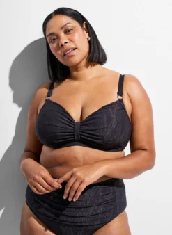 Bikini Top mit Bügel und Strukturmuster