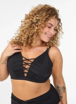Bikini-Top mit Bänderdetail