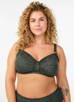 Bikini Top mit strukturiertem Mesh und herausnehmbarer Polsterung