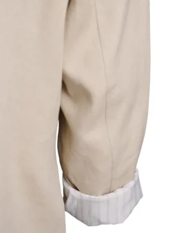 Blazer aus Leinen und Viskose mit Revers und Taschen