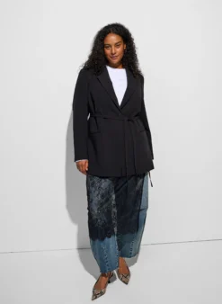 Blazer mit abnehmbarem Bindegürtel