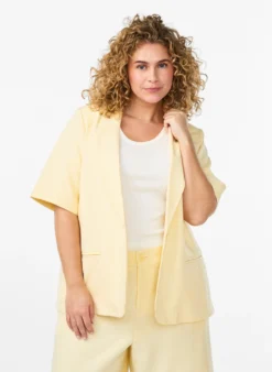 Blazer mit kurzen Ärmeln und Revers