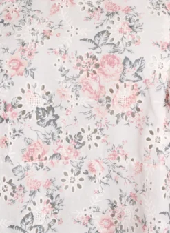 Bluse aus Baumwolle mit Broderie Anglaise und Rüschen