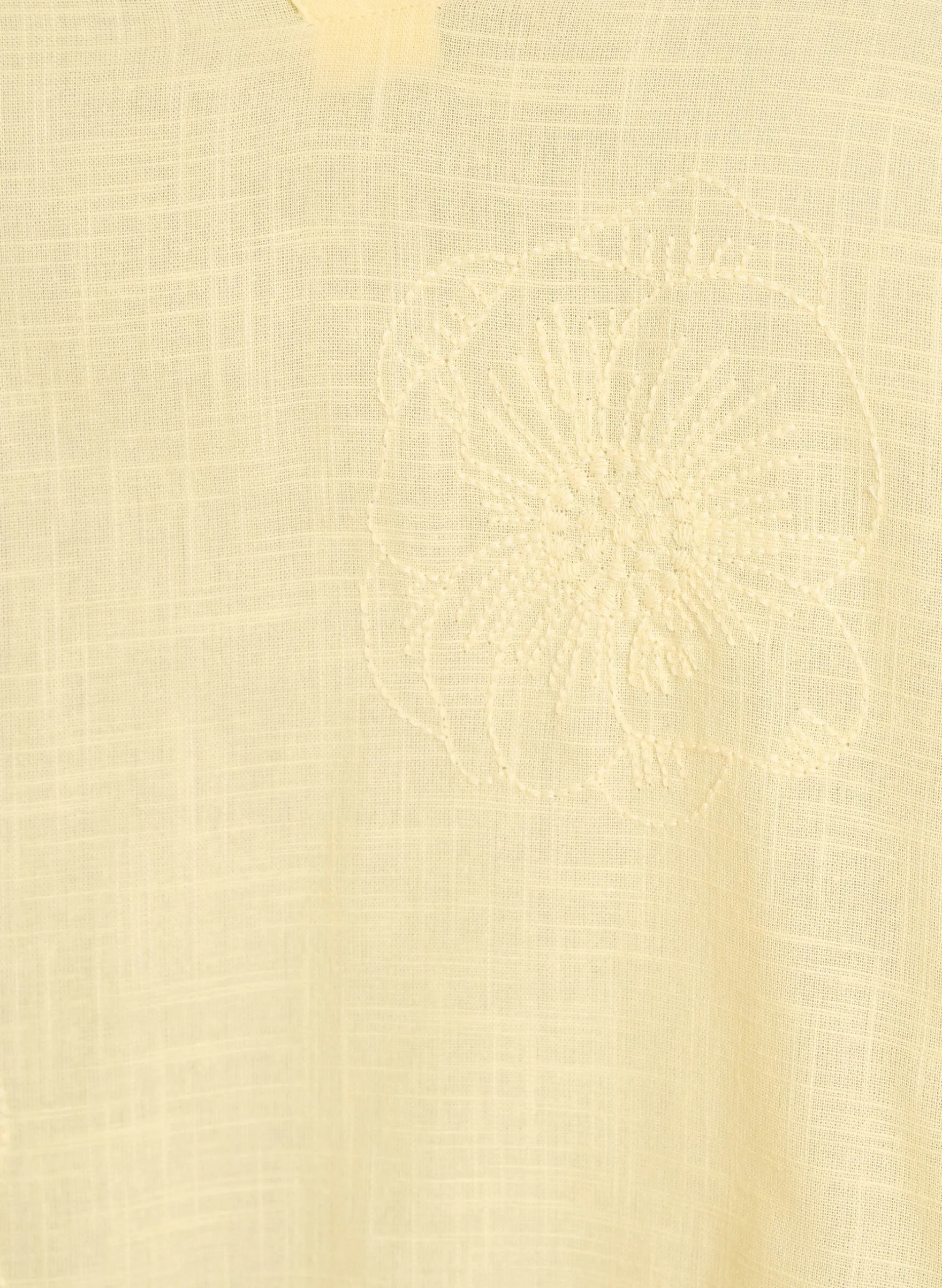 Bluse aus Baumwolle mit gestickten Details und 3/4-Ärmeln