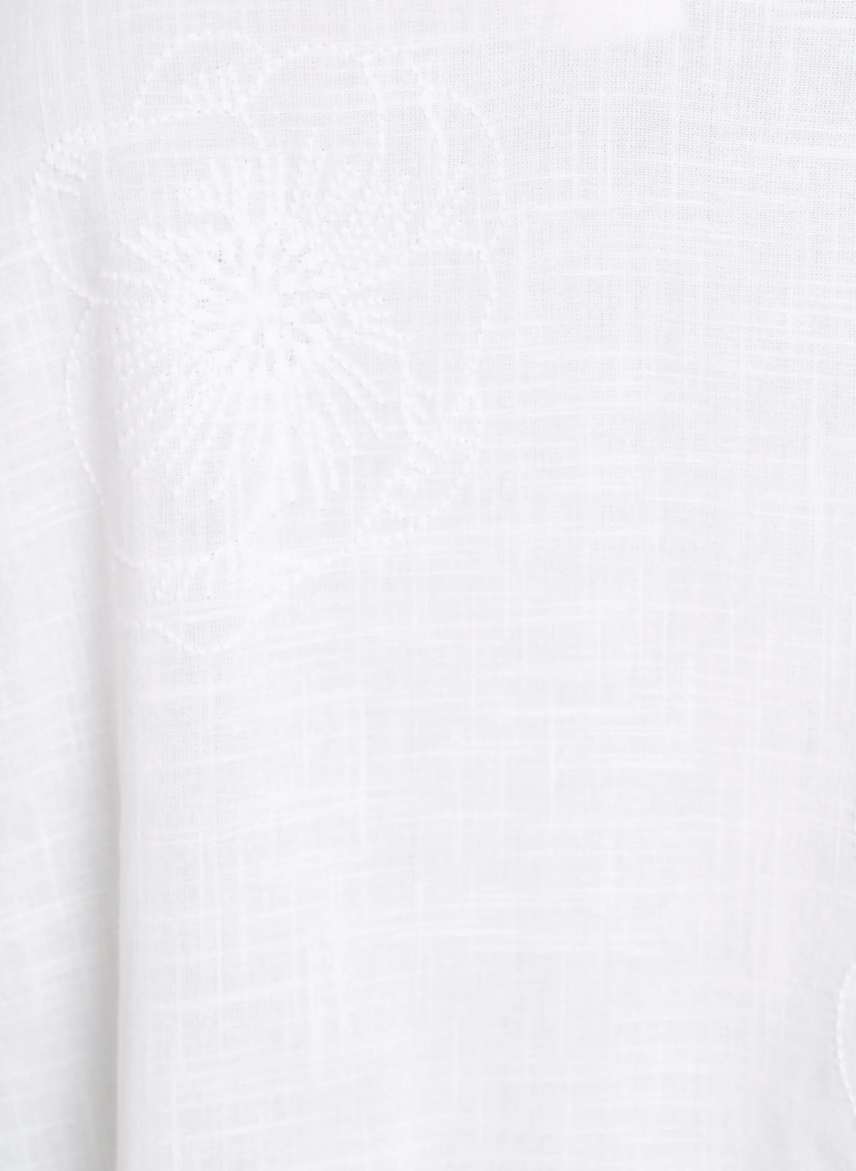 Bluse aus Baumwolle mit gestickten Details und 3/4-Ärmeln