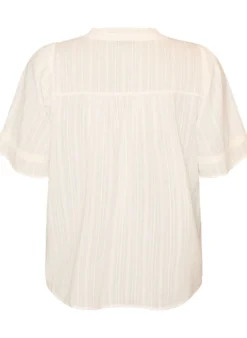Bluse aus Baumwolle mit Zierbändern
