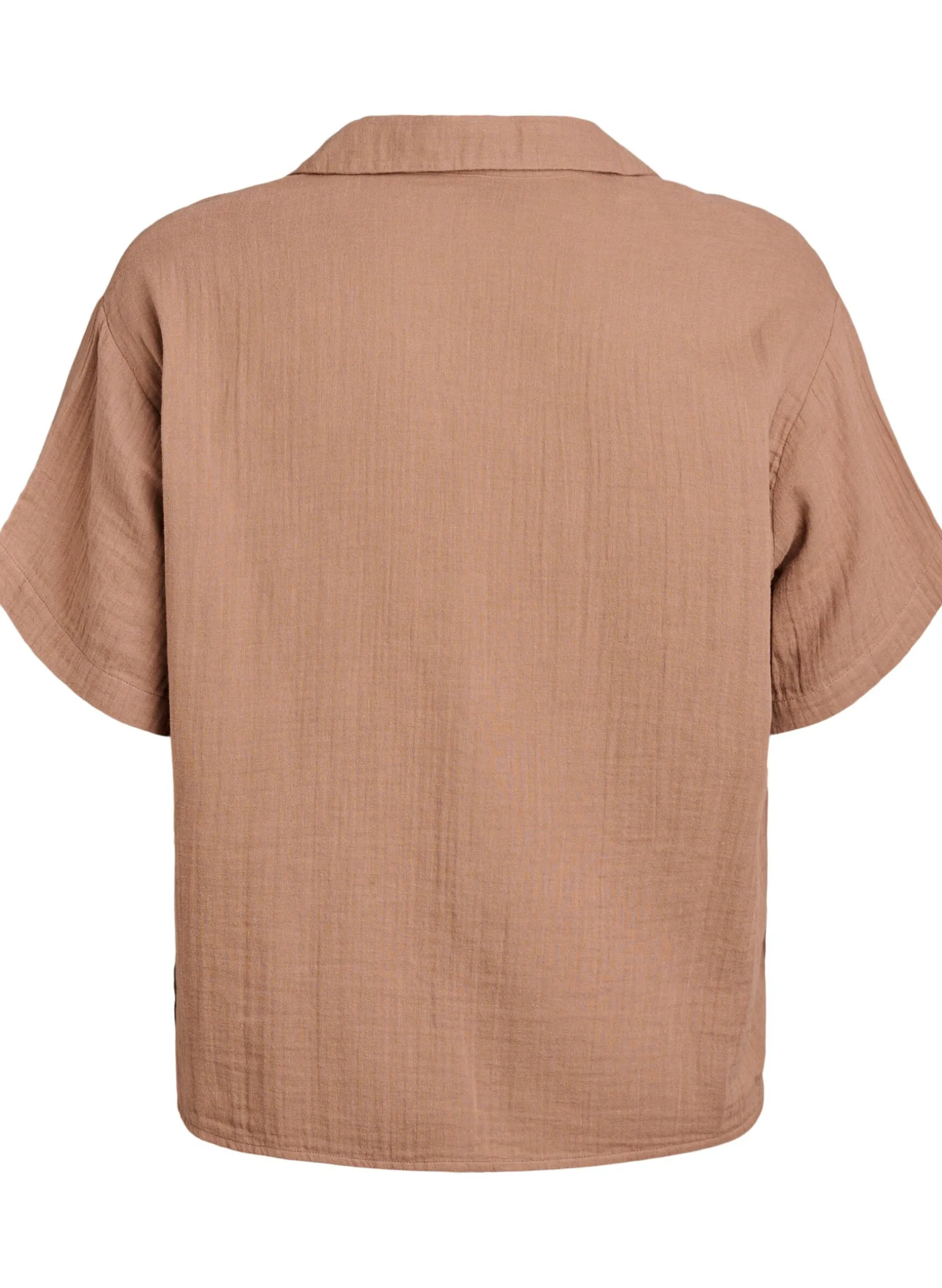 Bluse aus Baumwoll-Musselin mit kurzen Ärmeln
