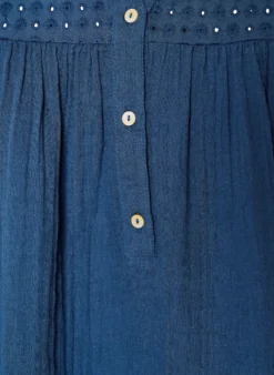 Bluse aus Baumwollmusselin mit Lochstickerei