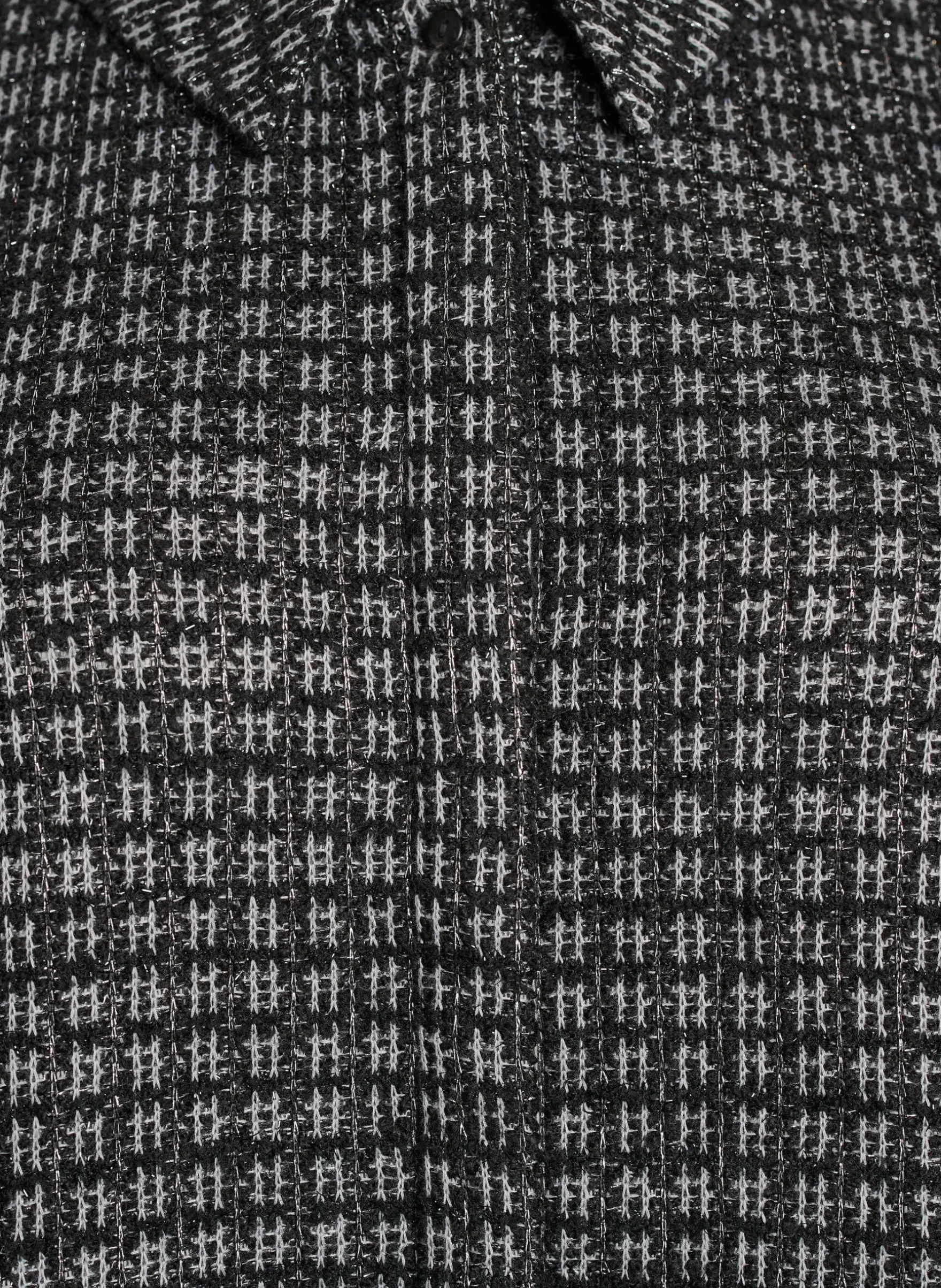 Bluse aus Bouclé mit kurzen Ärmeln