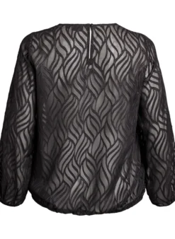 Bluse aus Chiffon mit Strukturmuster