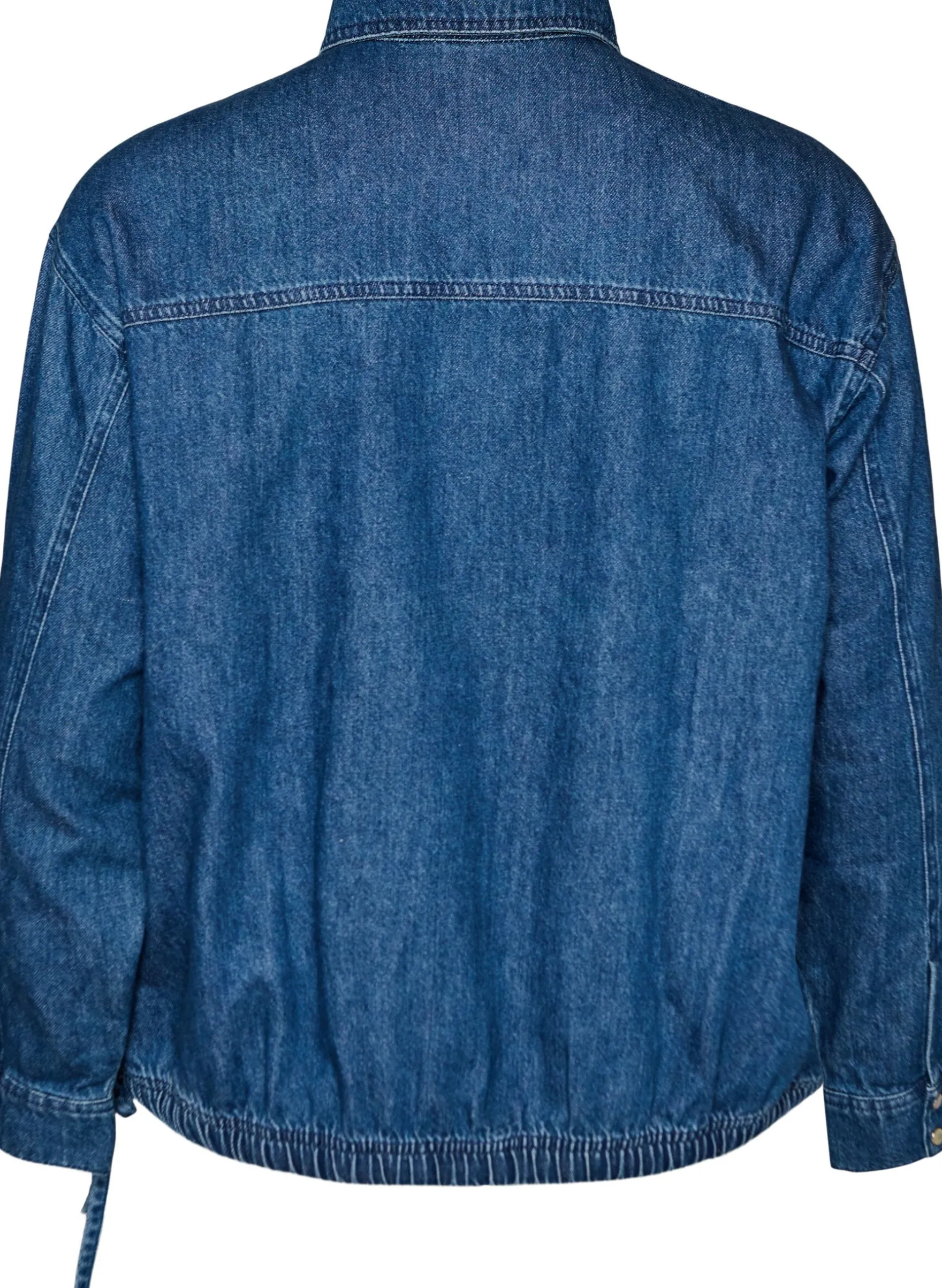 Bluse aus Denim mit Balloon-Fit