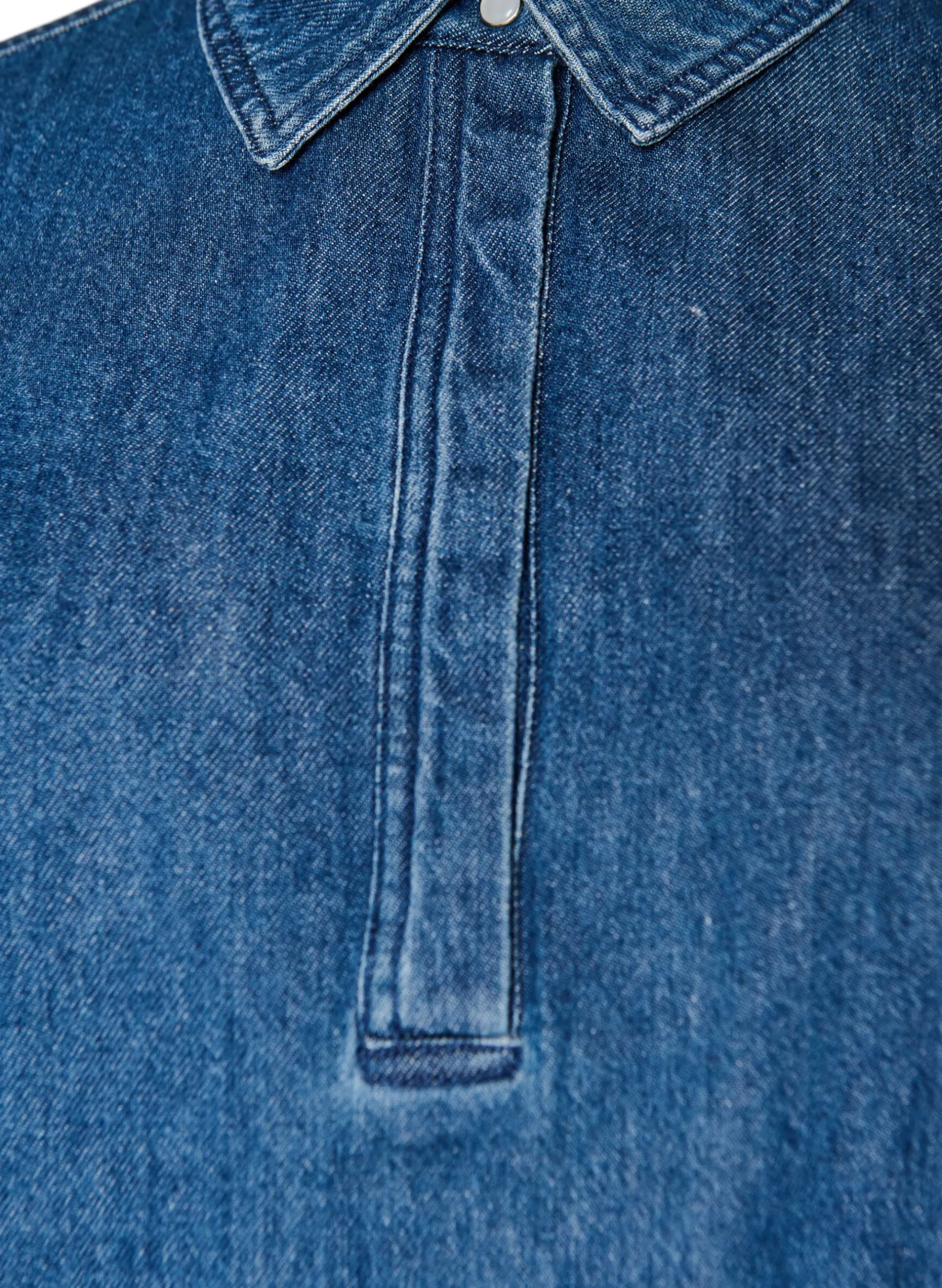 Bluse aus Denim mit Balloon-Fit