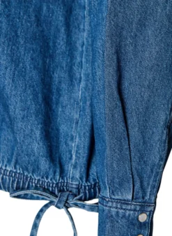 Bluse aus Denim mit Balloon-Fit