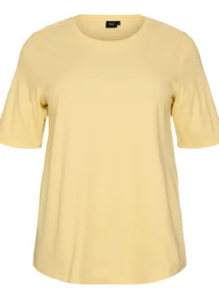 Bluse aus geripptem Jersey mit kurzen Ärmeln