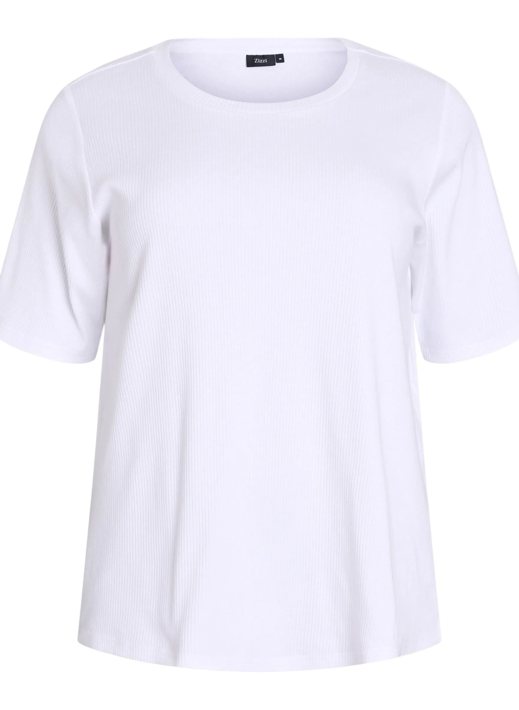 Bluse aus geripptem Jersey mit kurzen Ärmeln