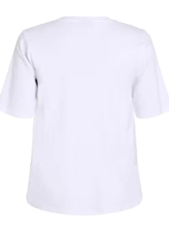 Bluse aus geripptem Jersey mit kurzen Ärmeln