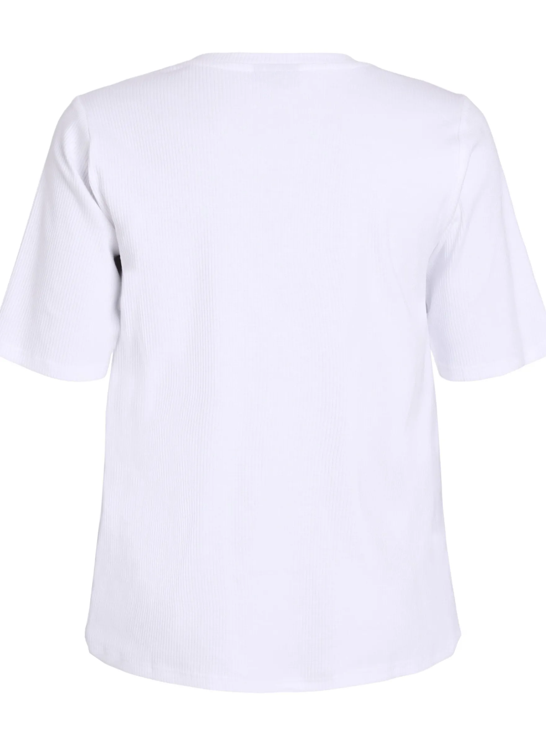 Bluse aus geripptem Jersey mit kurzen Ärmeln