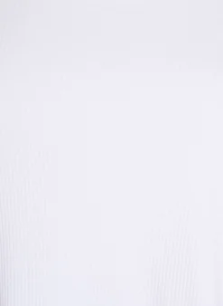 Bluse aus geripptem Jersey mit kurzen Ärmeln