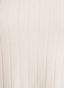 Bluse aus Jersey mit eckigem Ausschnitt und Rippstruktur