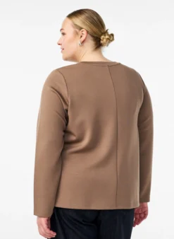 Bluse aus Jersey mit Rundhalsausschnitt