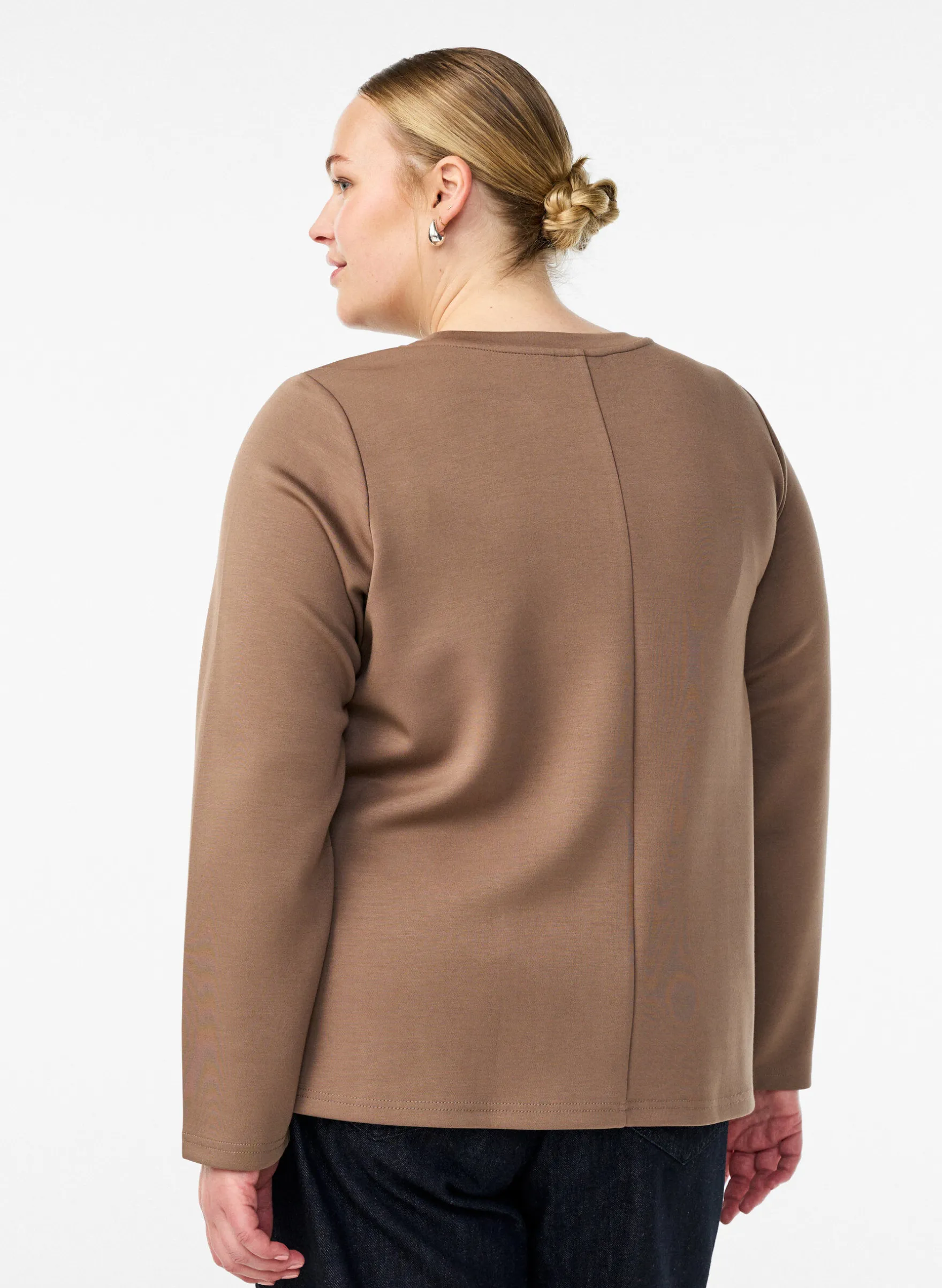 Bluse aus Jersey mit Rundhalsausschnitt