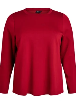 Bluse aus Jersey mit Rundhalsausschnitt