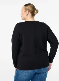 Bluse aus Jersey mit Rundhalsausschnitt