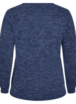 Bluse aus Jersey mit V-Ausschnitt und langen Ärmeln