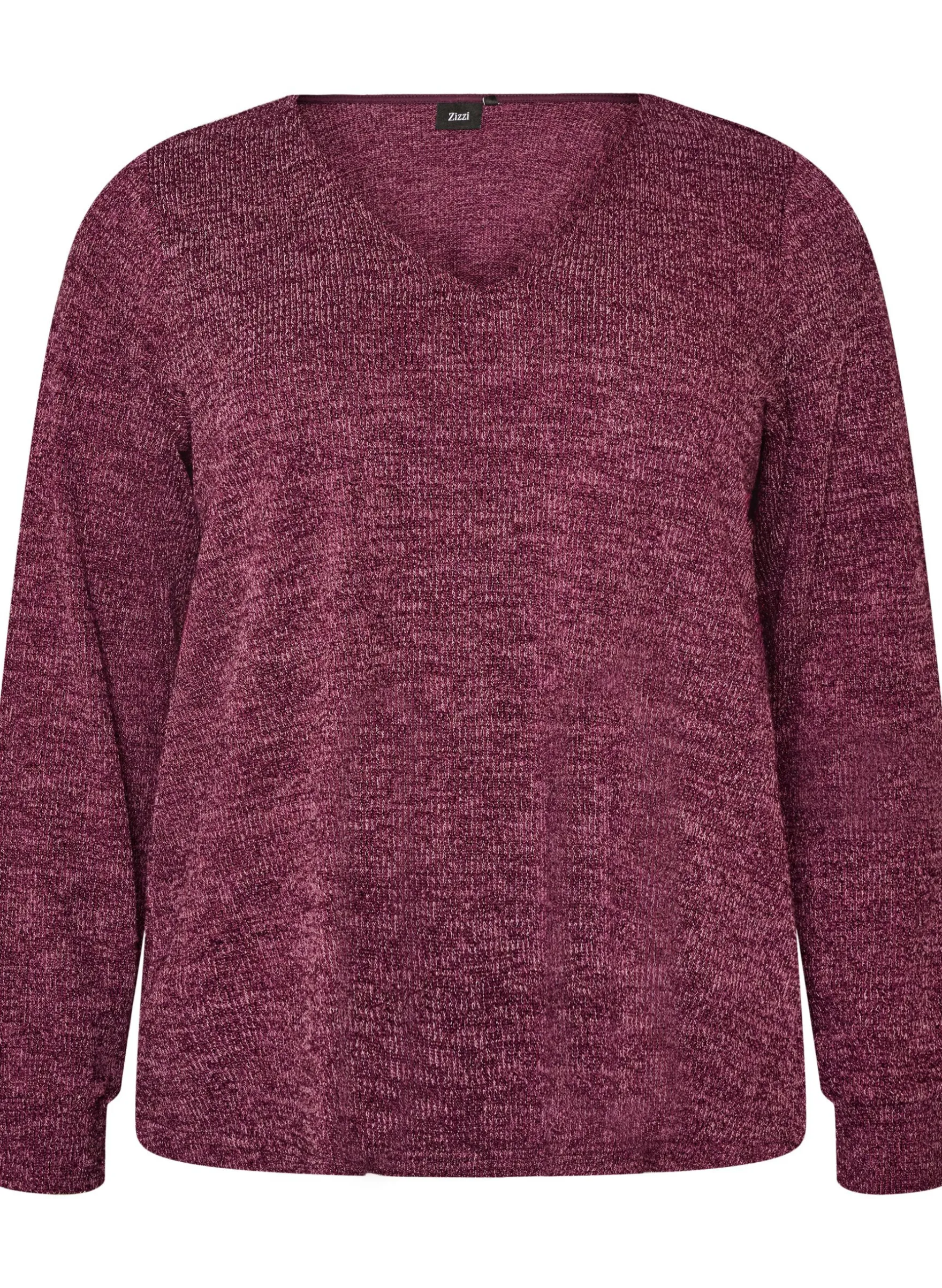 Bluse aus Jersey mit V-Ausschnitt und langen Ärmeln