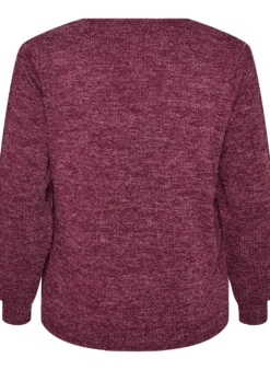 Bluse aus Jersey mit V-Ausschnitt und langen Ärmeln