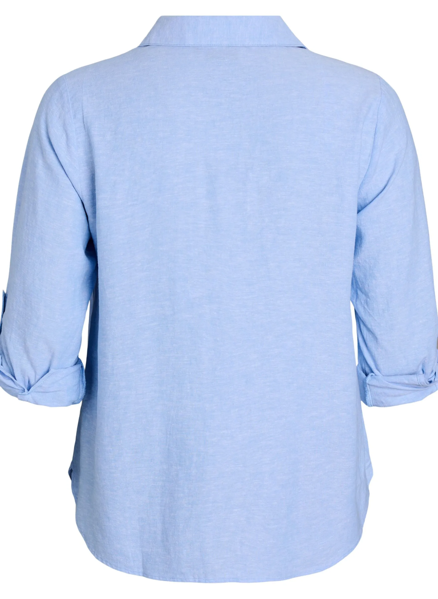 Bluse aus Leinen und Viskose mit 3/4-Ärmeln