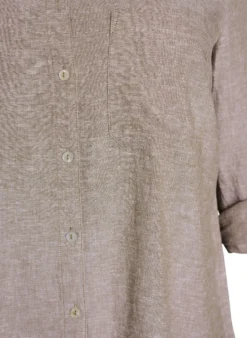 Bluse aus Leinen und Viskose mit 3/4-Ärmeln