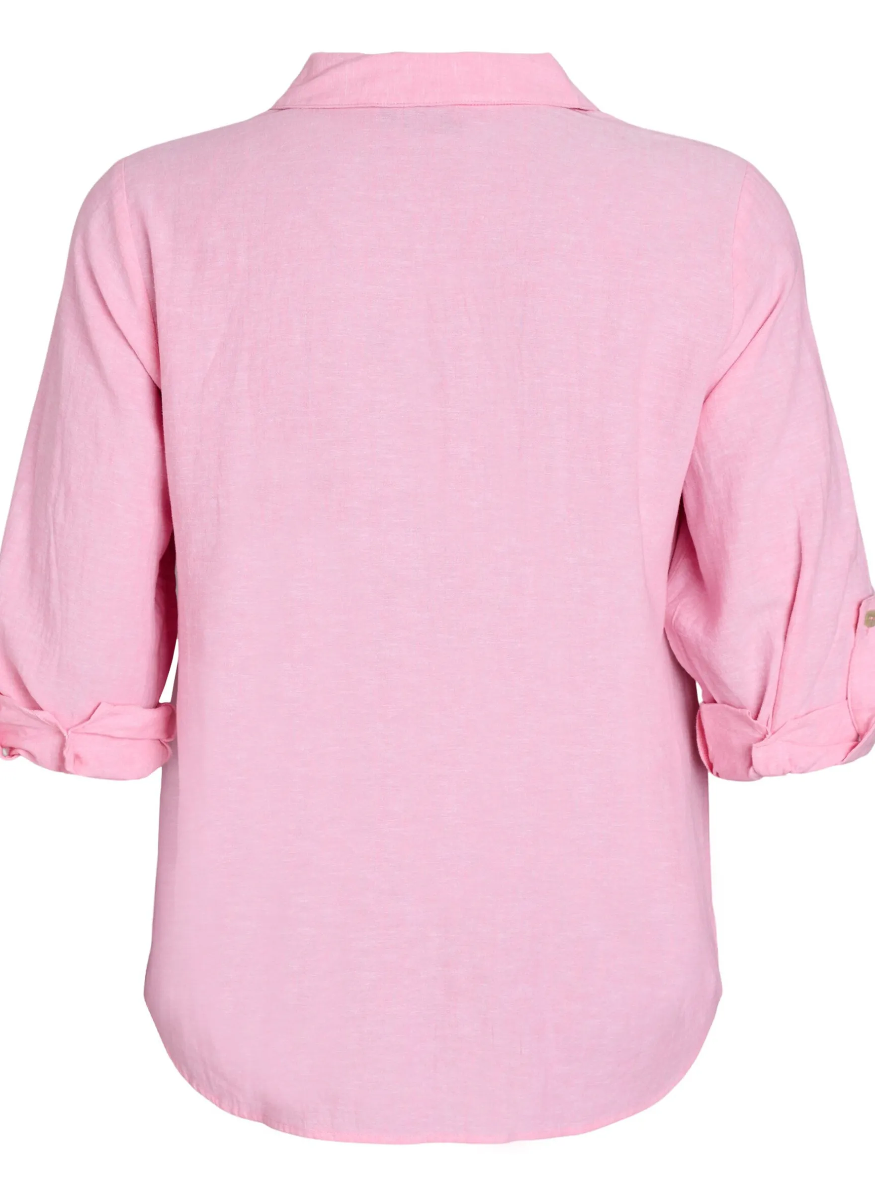 Bluse aus Leinen und Viskose mit 3/4-Ärmeln