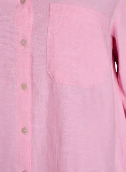 Bluse aus Leinen und Viskose mit 3/4-Ärmeln