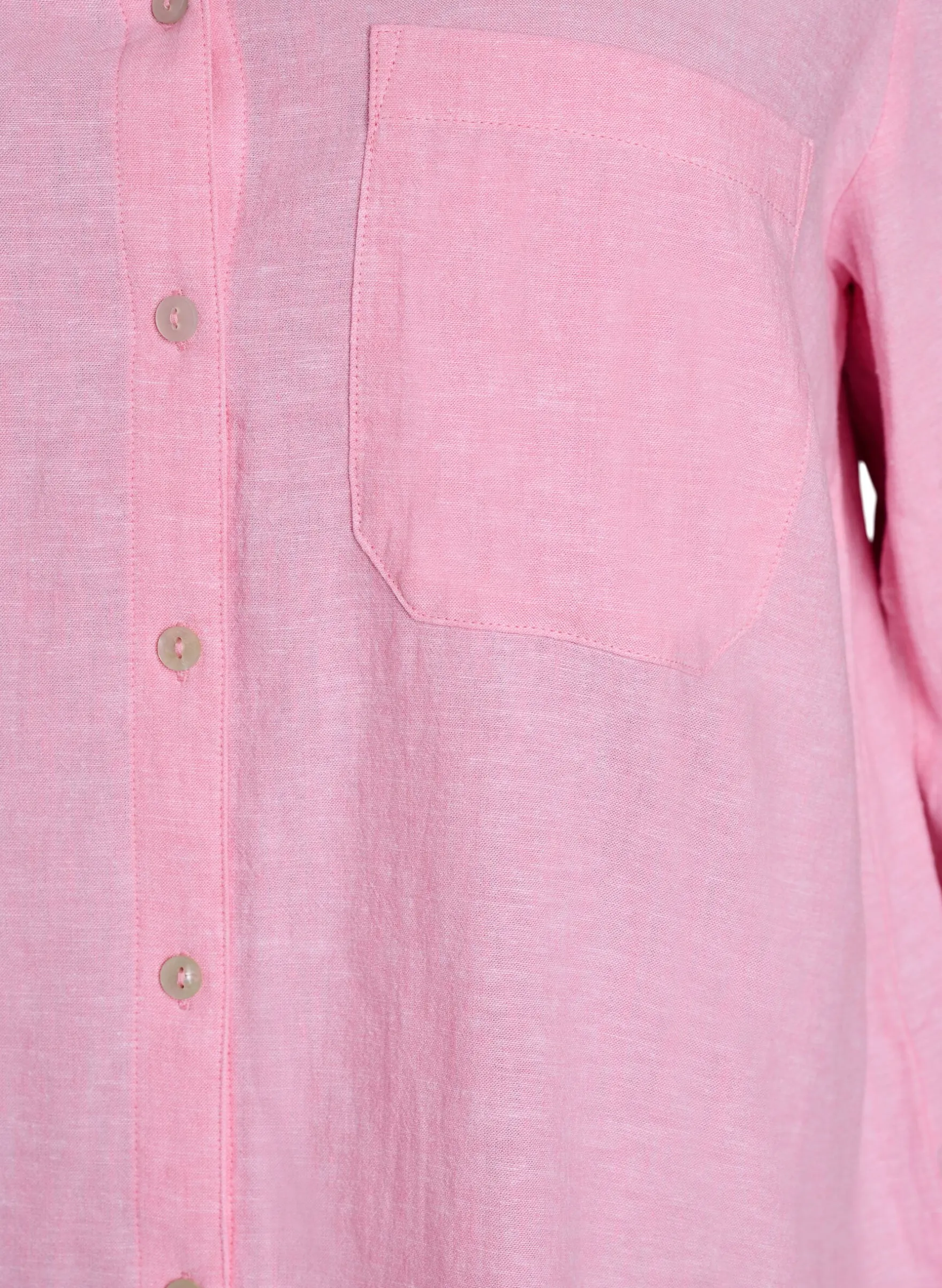 Bluse aus Leinen und Viskose mit 3/4-Ärmeln