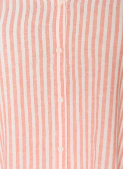 Bluse aus Leinen und Viskose mit V-Ausschnitt