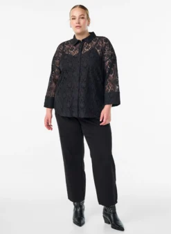 Bluse aus Spitze mit 3/4-Ärmeln
