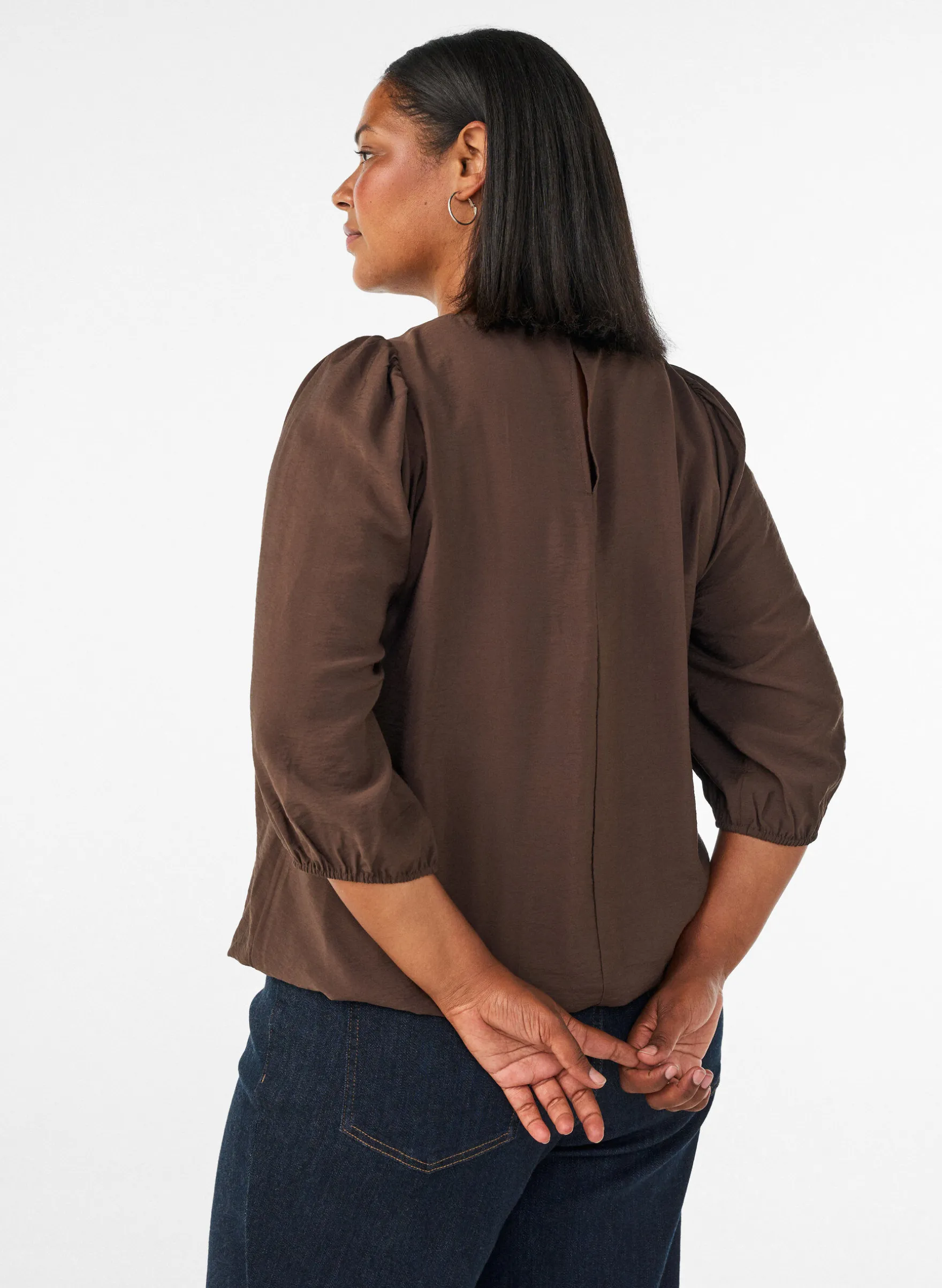 Bluse aus Spitze mit 3/4-Ärmeln