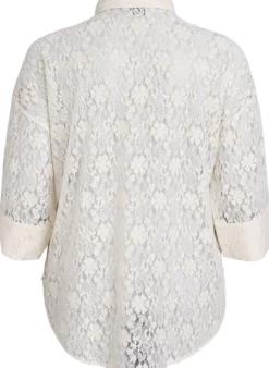 Bluse aus Spitze mit 3/4-Ärmeln